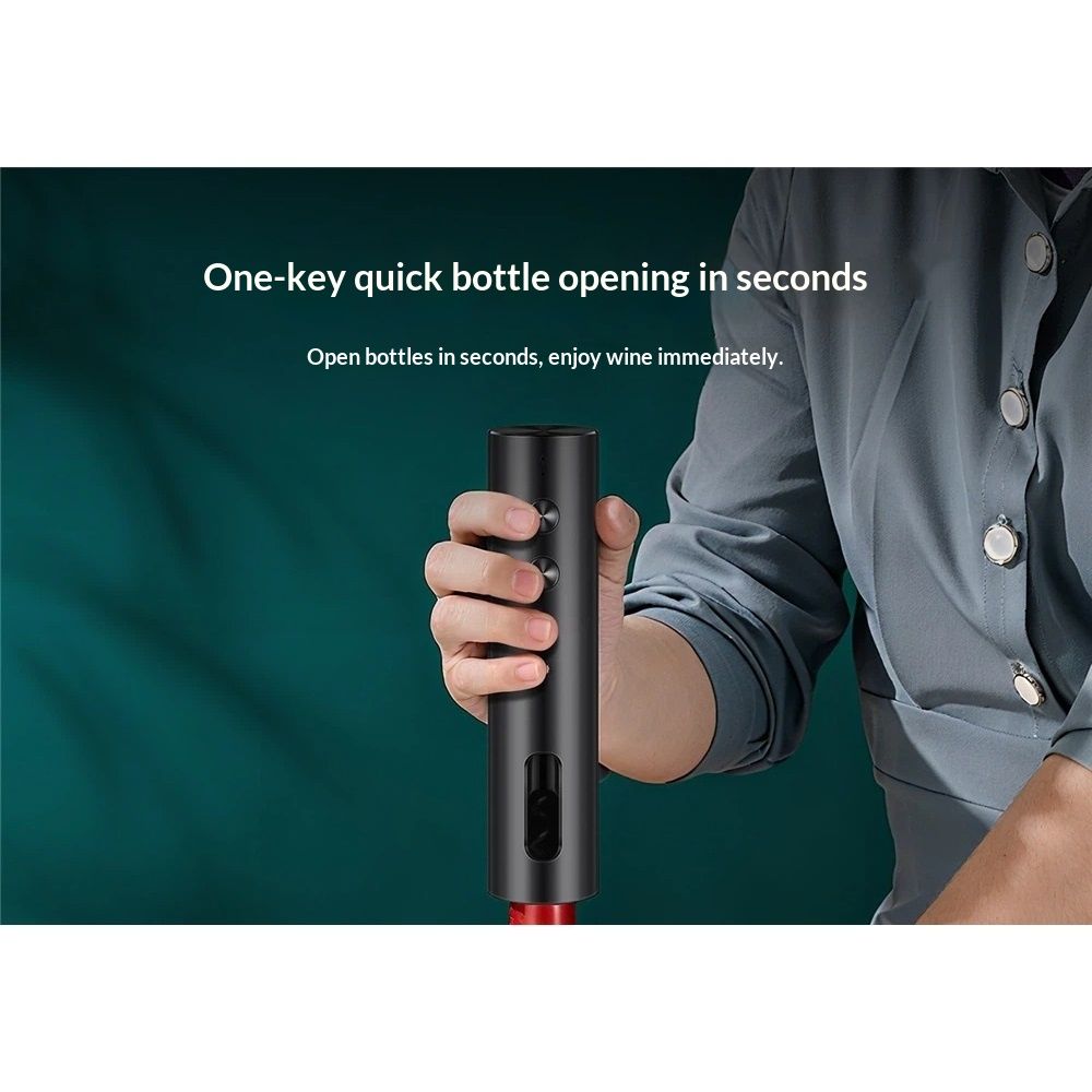 Rechargeable electric red wine bottle opener, household multifunctional wine starter, fully automatic wine opener, Black