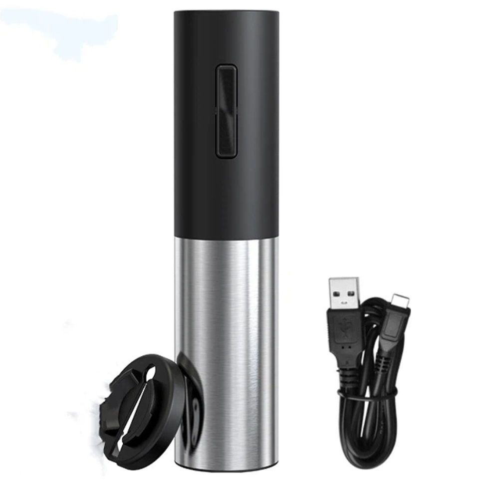 Electric Wine Opener Rechargeable, Automatic Wine Bottle Openers with Foil Cutter and USB Cable, Gift Wine Corkscrew for Home Kitchen Party Bar