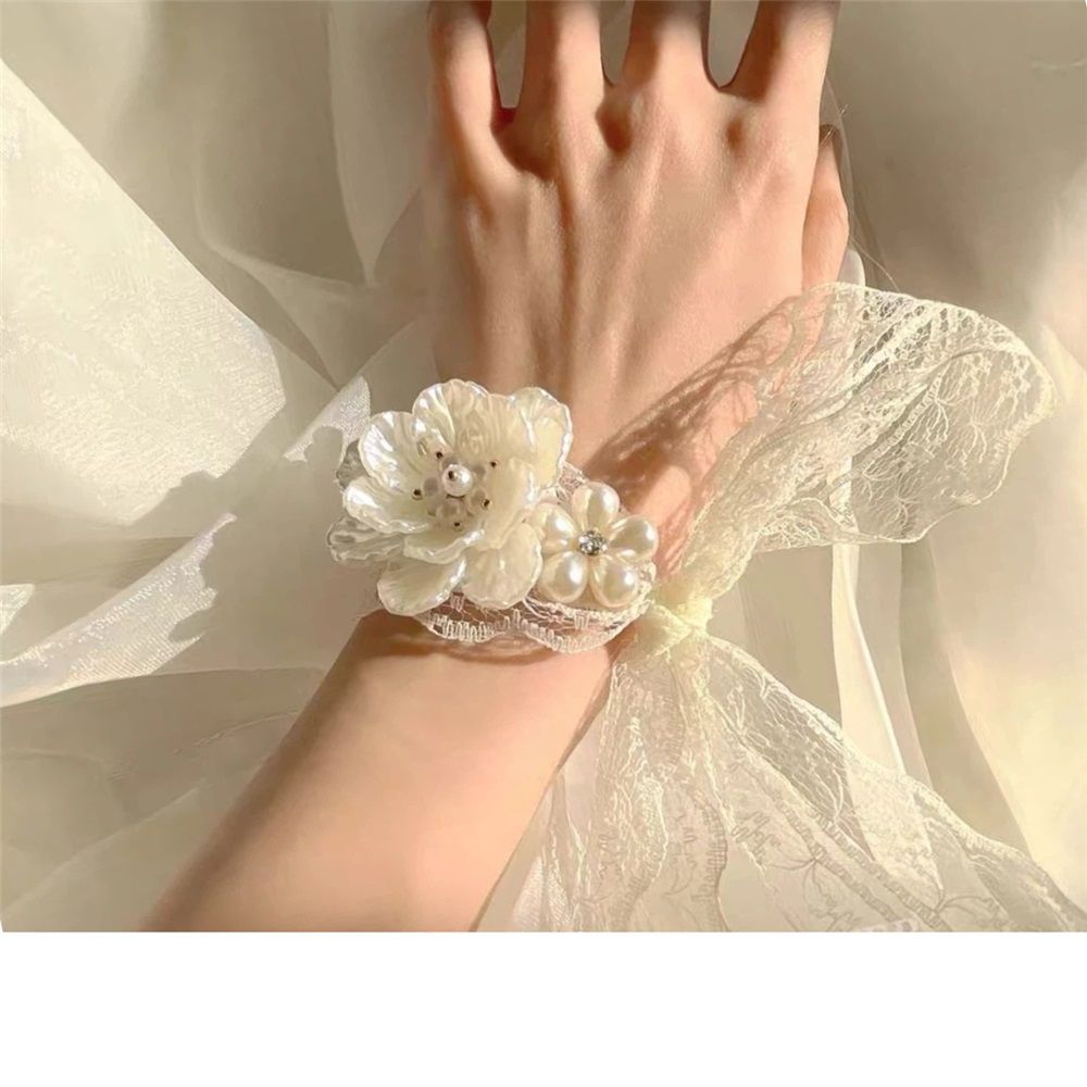2 Pcs Wrist Flower,Wedding Bridesmaid Bride Wrist Decoration Hand Flower,for Wedding, Bridesmaid Bride Wrist Flower Prom Party Decoration Hand Flower