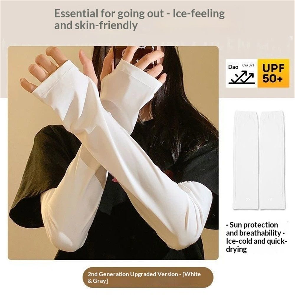 2 pairs Unisex Arm Warmers Arm Sleeves for Women and Men, Arm Sleeves with Thumb Holes Golf Sport UV Arm Covers Gardening Outdoor（Only sleeve covers）