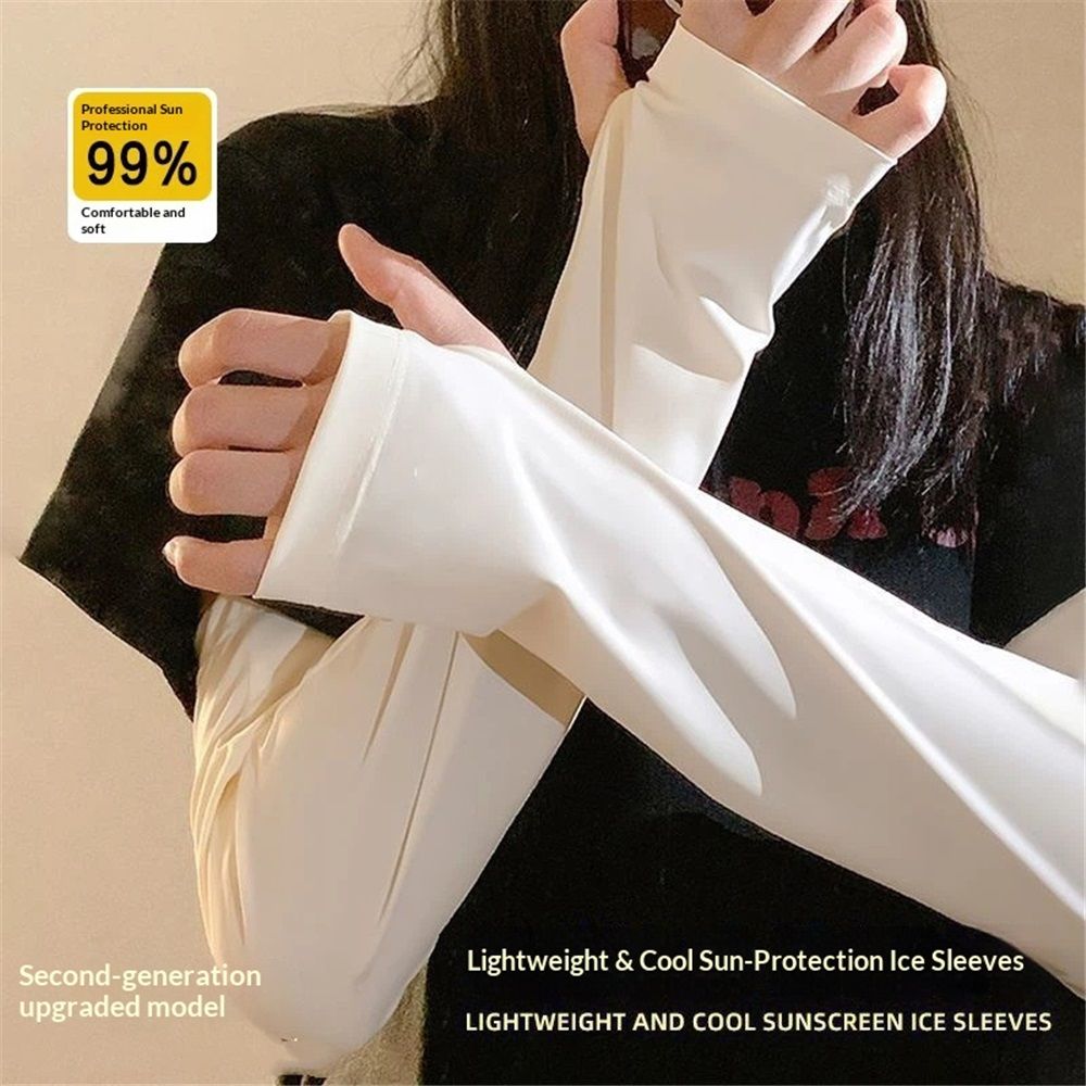 2 pairs Unisex Arm Warmers Arm Sleeves for Women and Men, Arm Sleeves with Thumb Holes Golf Sport UV Arm Covers Gardening Outdoor（Only sleeve covers）