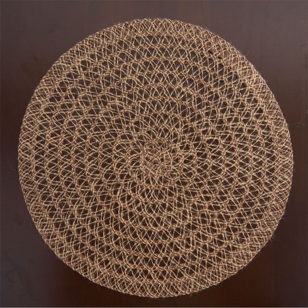 Faux Rattan Table MatSet of 6, Table Mat for Dinner Plates, 15" Round Plate Table Mat, Table Mat for Table Setting, Wedding Decor