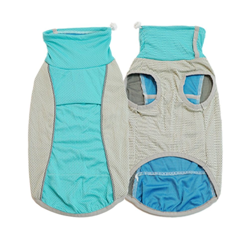 Dog Cooling Vest, Sun Protection Puppy T-Shirts, Quick Dry Dog Summer Clothes for Medium Dogs Boy Girl L