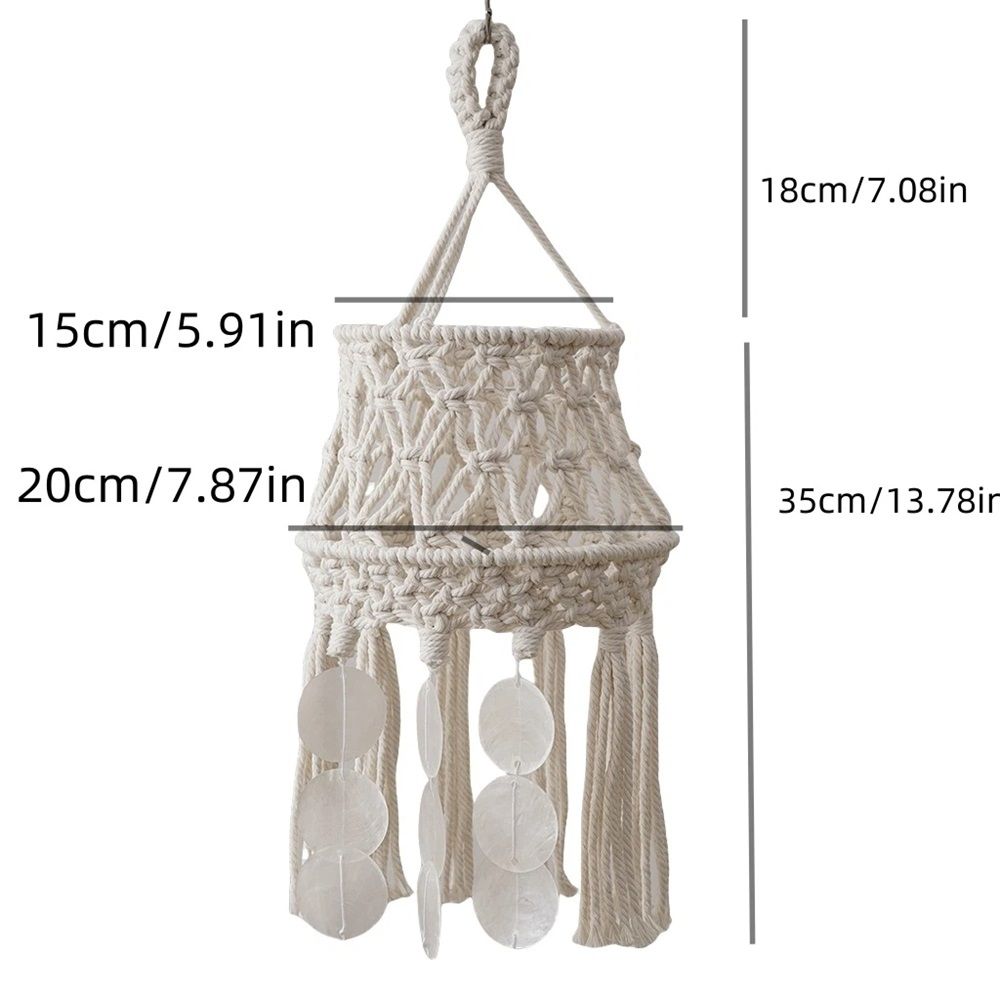 Drum Tassel Lamp shade Replacement for Table Lamps, Floor Lamps and Pendant Lights - Handcrafted Tassel (White,Only lampshade)