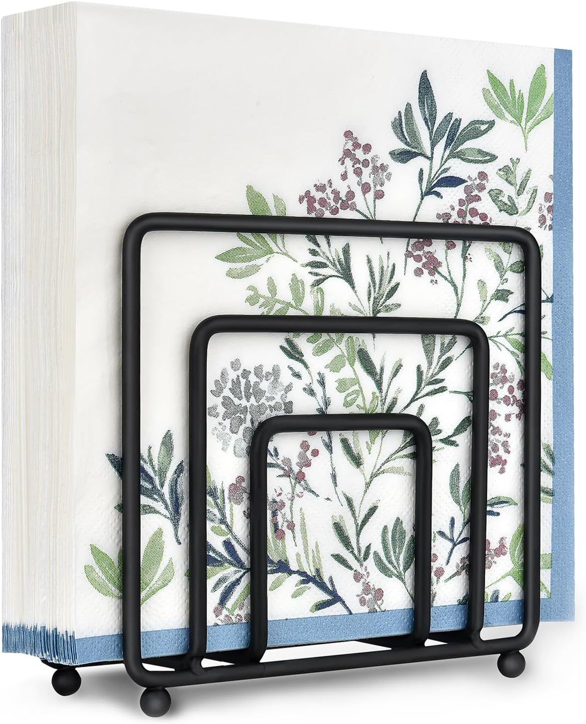 Modern Farmhouse Napkin Holder For Table  Base Standing Black Napkin Holders For Kitchen Table Dining Table Decor