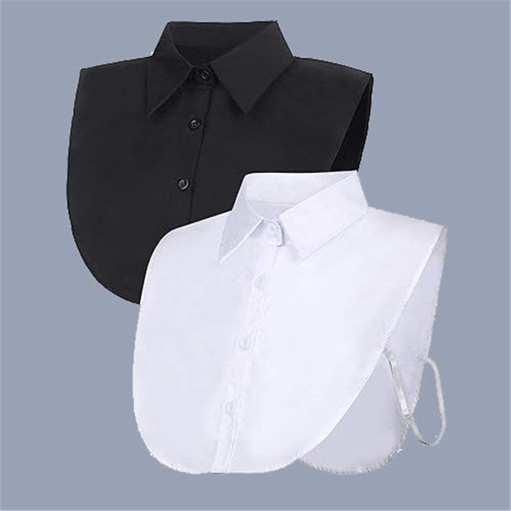 Fake Collar Detachable  Collar Faux False Collar Blouse Half Shirt Collars Tops for Women  Graduation Halloween（Black+white）