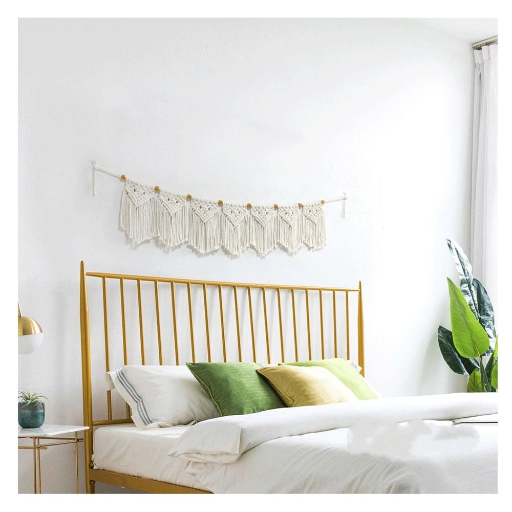Tassel Garland Wall Hanging Handmade Cotton Bohemian Banner Home Decor for Bedroom Living Room Nursery, Party & Wedding Decoration（7-Flag）