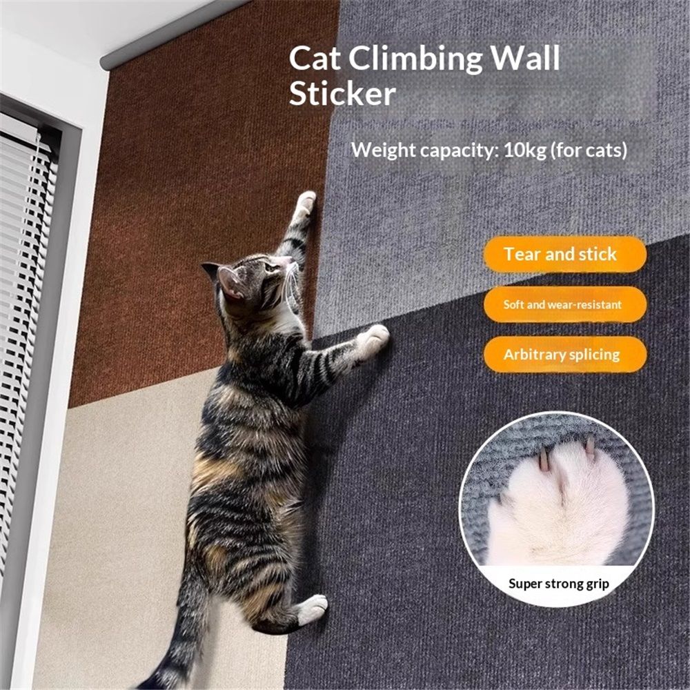 Couch Cat Scratch Protector 30*100cm Cat Scratcher Wall Climbing from Cat Claws for DlY Tower Post Cat Tree (Grey)