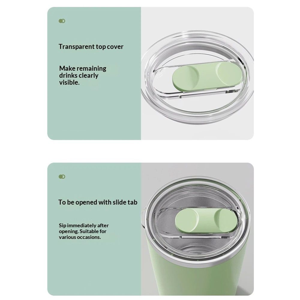 Rechargeable Self Stirring Mug - Electric Auto Mixing Stainless Steel Cup for Office/Kitchen/Travel/Home Coffee/Tea/Hot Chocolate/Milk-350 ml/11.8 oz(Green)