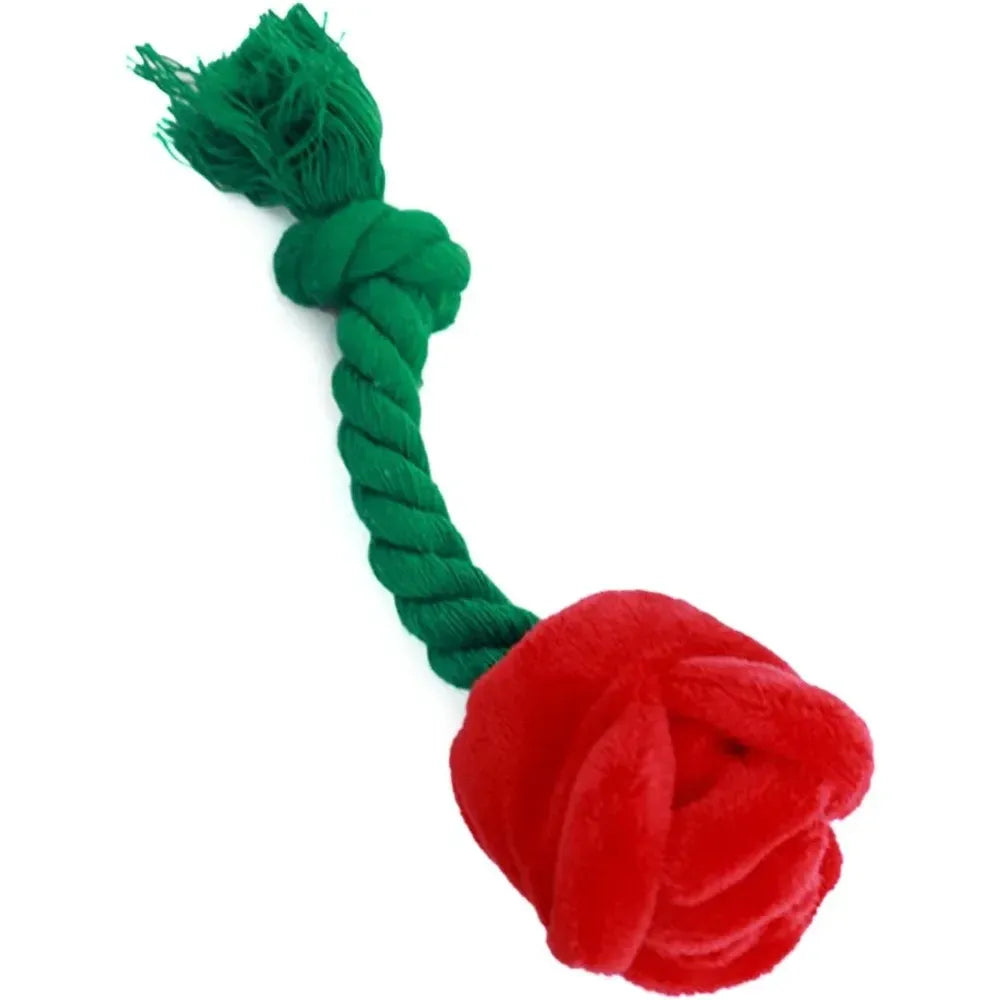 Plush Doll Chew Toy for Small and Medium Dogs with Sound, Pink, Reduces Boredom and Anxiety, Sweet Valentine's Day Gift for Furry Friends