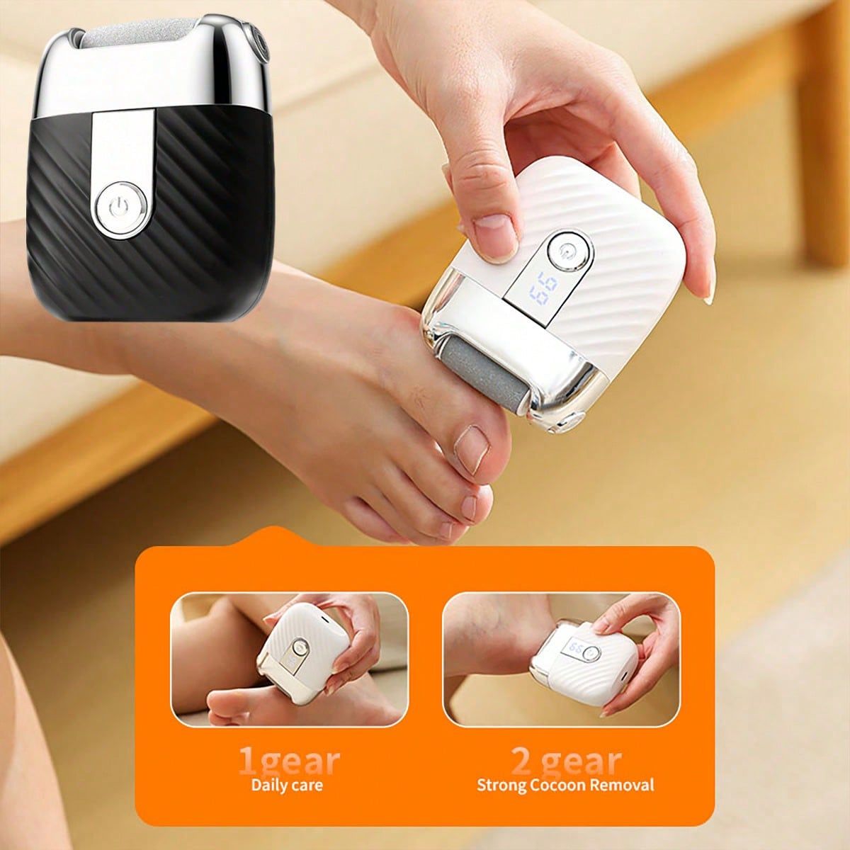 New Fully Automatic Callus Remover Heavy Duty Pressure Sensing Pedicure Device Portable Smart Display Electric Foot Grinder 3 Grinding Heads Ideal Valentine s Day Mother s Day Gift