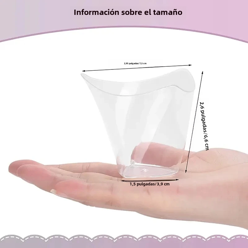 40PCS 100ML Disposable Plastic Dessert Cups, Transparent Party Tableware for Birthday and Christmas Celebrations at Home