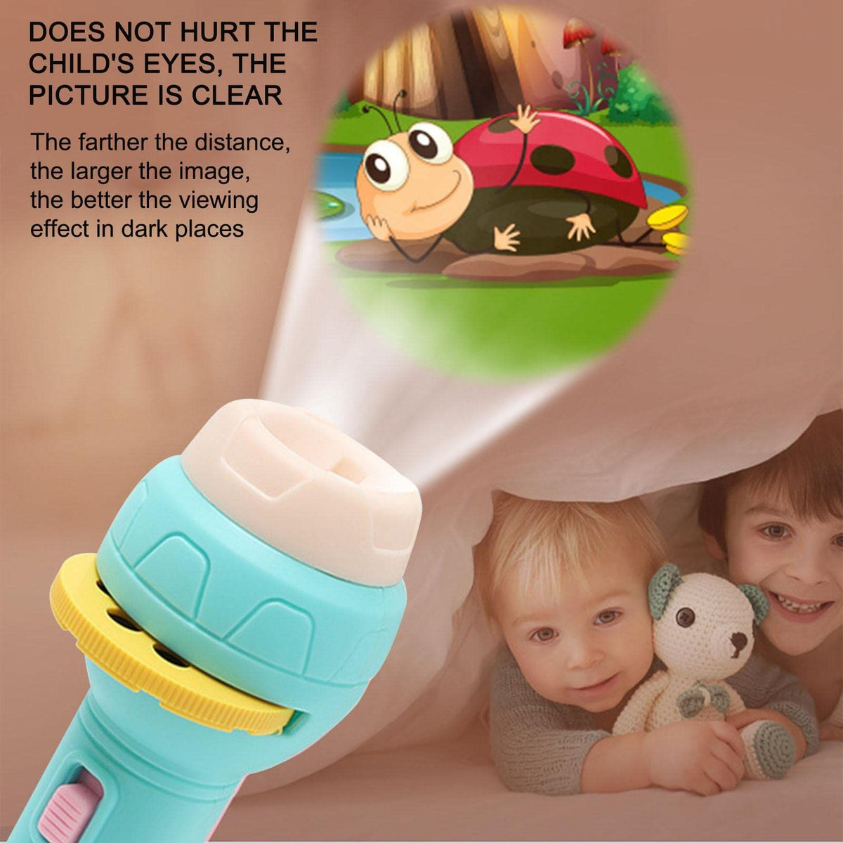 Kids Flashlight Projector, Slide Projector Flashlight, Fun Projection Toy, Flashlights Projectors 56 Patterns for Kids