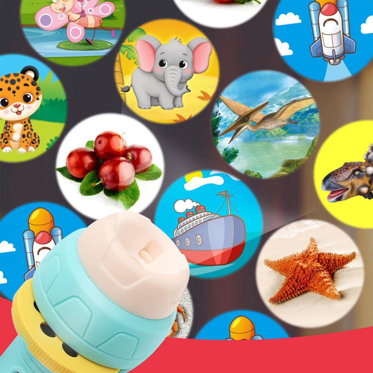 Kids Flashlight Projector, Slide Projector Flashlight, Fun Projection Toy, Flashlights Projectors 56 Patterns for Kids