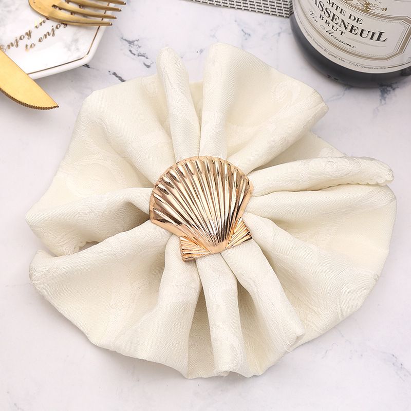 Theme Sea Shells Metal Napkin Rings for Weddings Receptions,Dinner Parties,Family Gatherings,Table Supplies