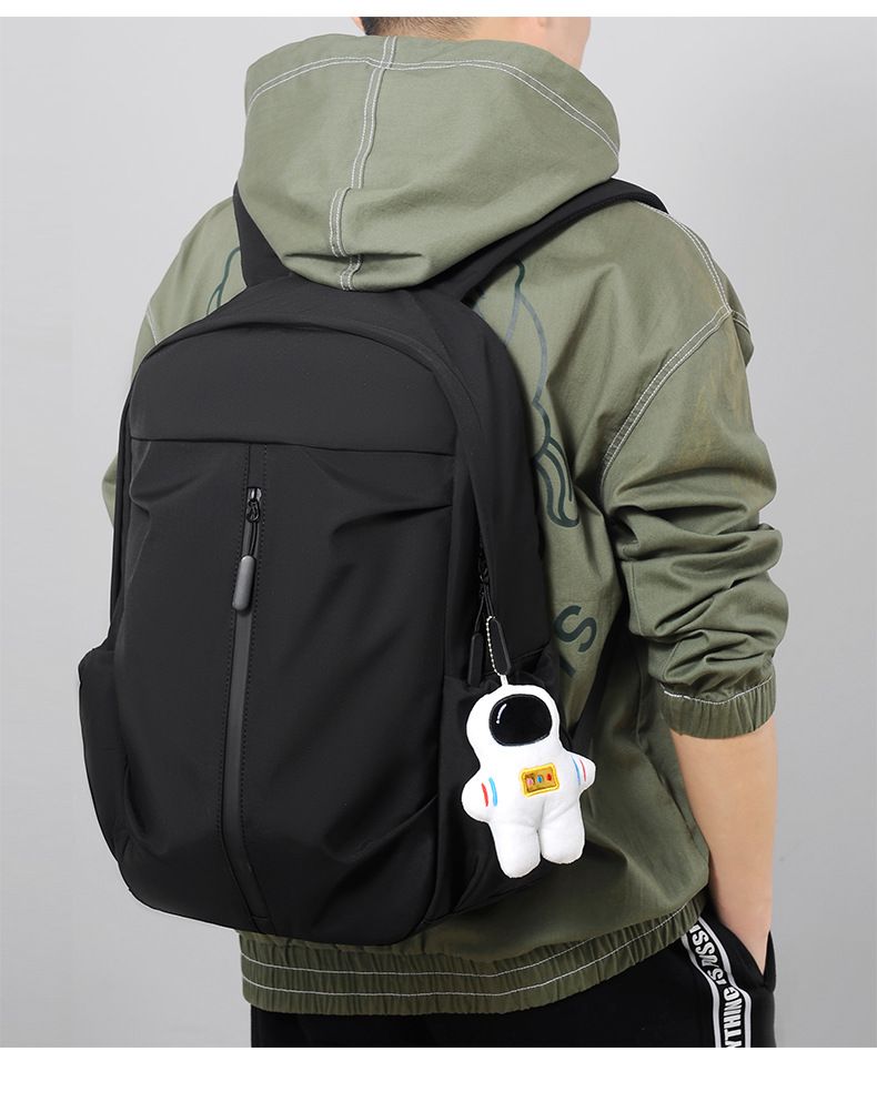 Water Resistant Lightweight Backpack Casual Travel Hiking Backpack Durable with USB Charging Port (black)