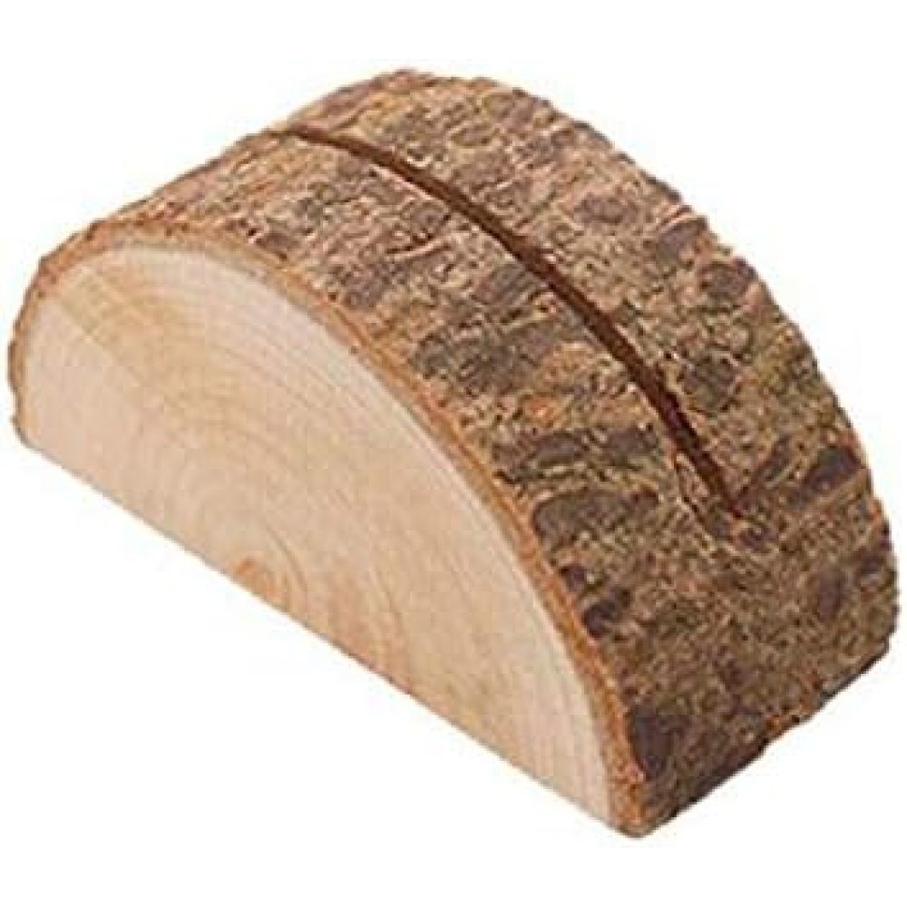 30 Pcs Rustic Wood Place Card Holders Party Wedding Table Numbers Cards Holder Stand Wooden Bark Memo Holder