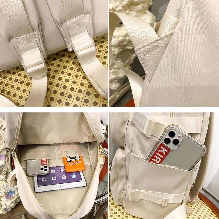 Cool Backpack for Girls Cute Fashion Travel Backpacks Bookbag School College Students Backpack Durable Backpack Cool-White