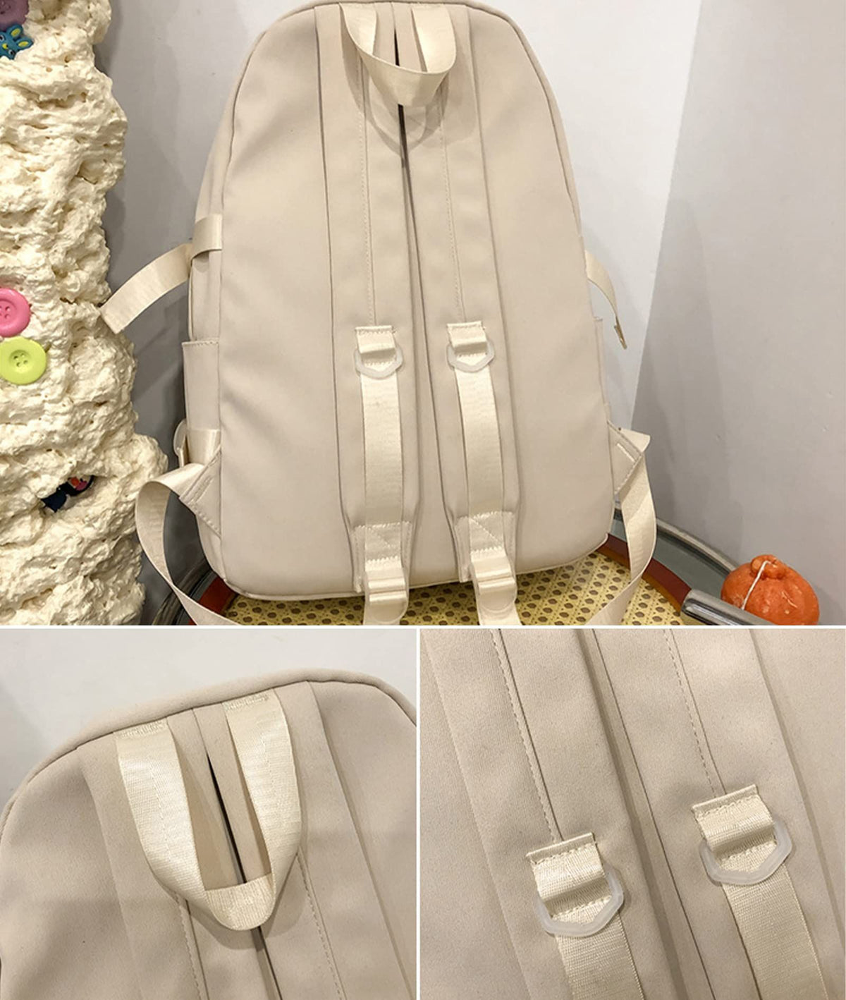 Cool Backpack for Girls Cute Fashion Travel Backpacks Bookbag School College Students Backpack Durable Backpack Cool-White