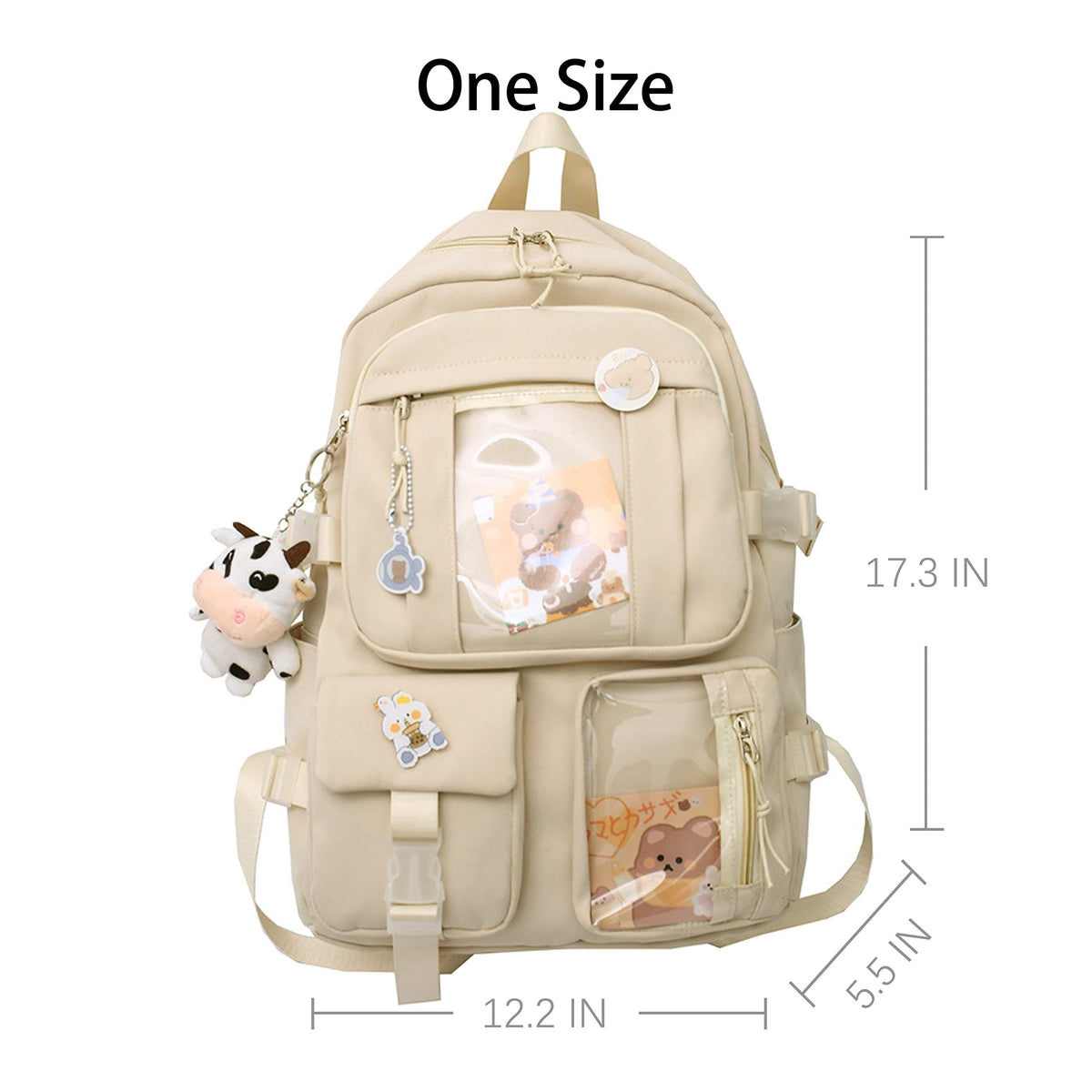 Cool Backpack for Girls Cute Fashion Travel Backpacks Bookbag School College Students Backpack Durable Backpack Cool-White