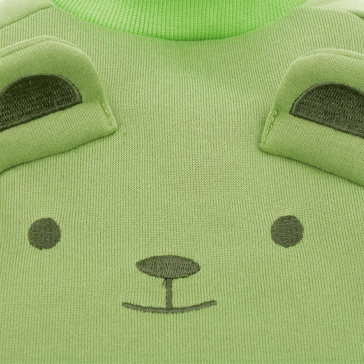 Cute Dog Clothes for Small Dogs Winter Sweater Warm Fleece Soft Pet Sweatshirt Print Cat Clothe, Green, Small