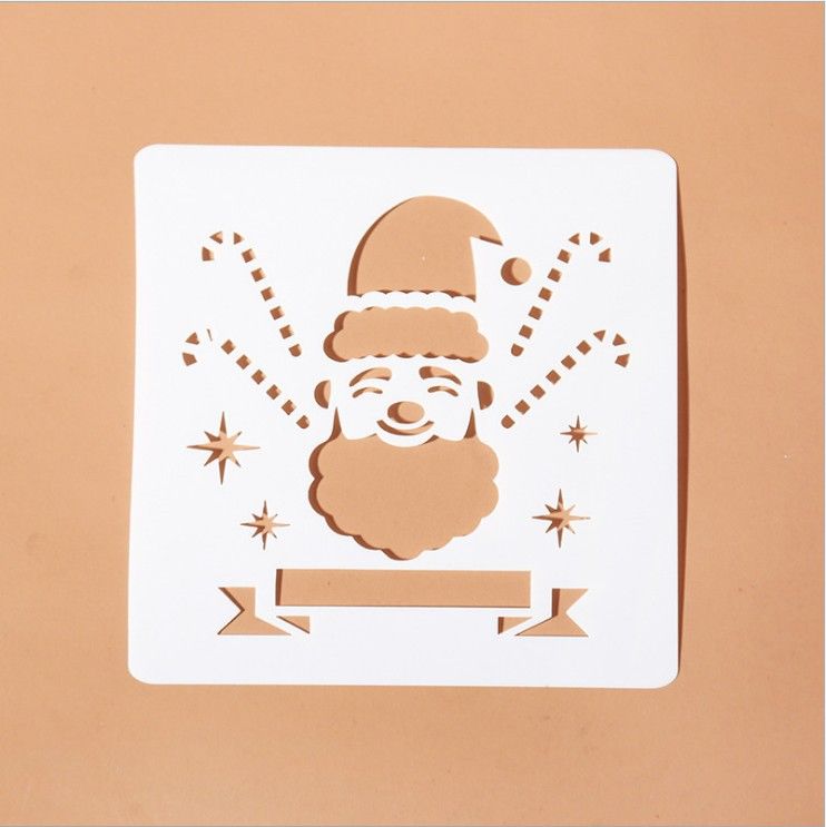 5Pcs Christmas Stencils Template - Reusable Plastic Craft for Art Drawing Painting Spraying Window Glass Door Car Body Wood