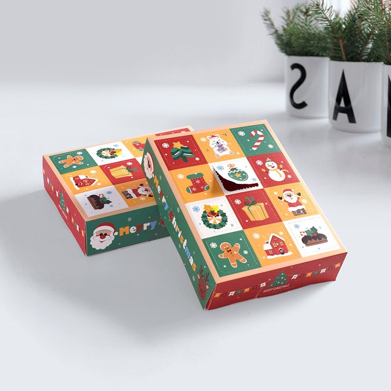 5pcs Christmas Advent Calendar Boxes to Fill 12 Empty Advent Calendar for Xmas Boxes Small Ornament Gift Boxes for Holiday Decor