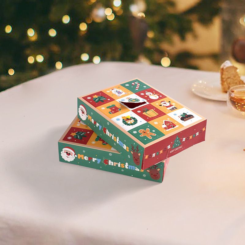 5pcs Christmas Advent Calendar Boxes to Fill 12 Empty Advent Calendar for Xmas Boxes Small Ornament Gift Boxes for Holiday Decor