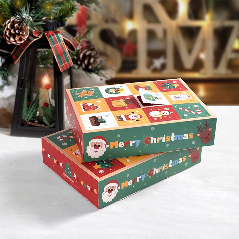 5pcs Christmas Advent Calendar Boxes to Fill 12 Empty Advent Calendar for Xmas Boxes Small Ornament Gift Boxes for Holiday Decor