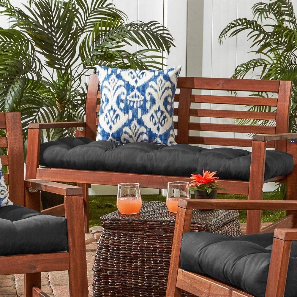 1 pcs Indoor/Outdoor, 51" Bench Cushion Soft Rocking Chairs Pad Recliner Seat Cushion Thicken for black