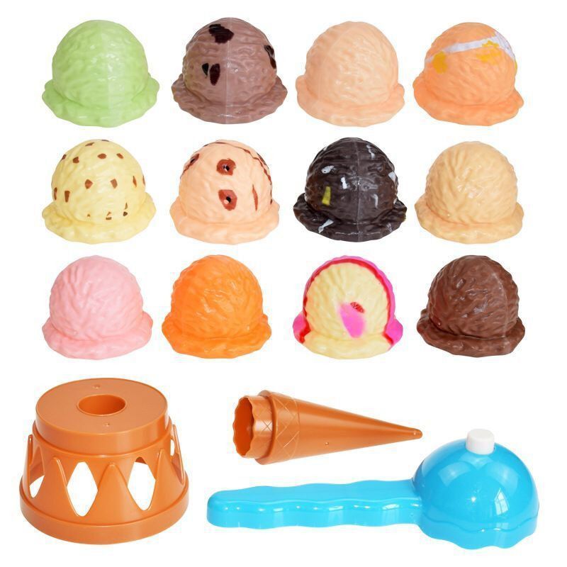 Ice Cream Balance Game Learning Pretend to Play Food Ice Cream Cone Playing Children's Table Game Ice Cream Folding