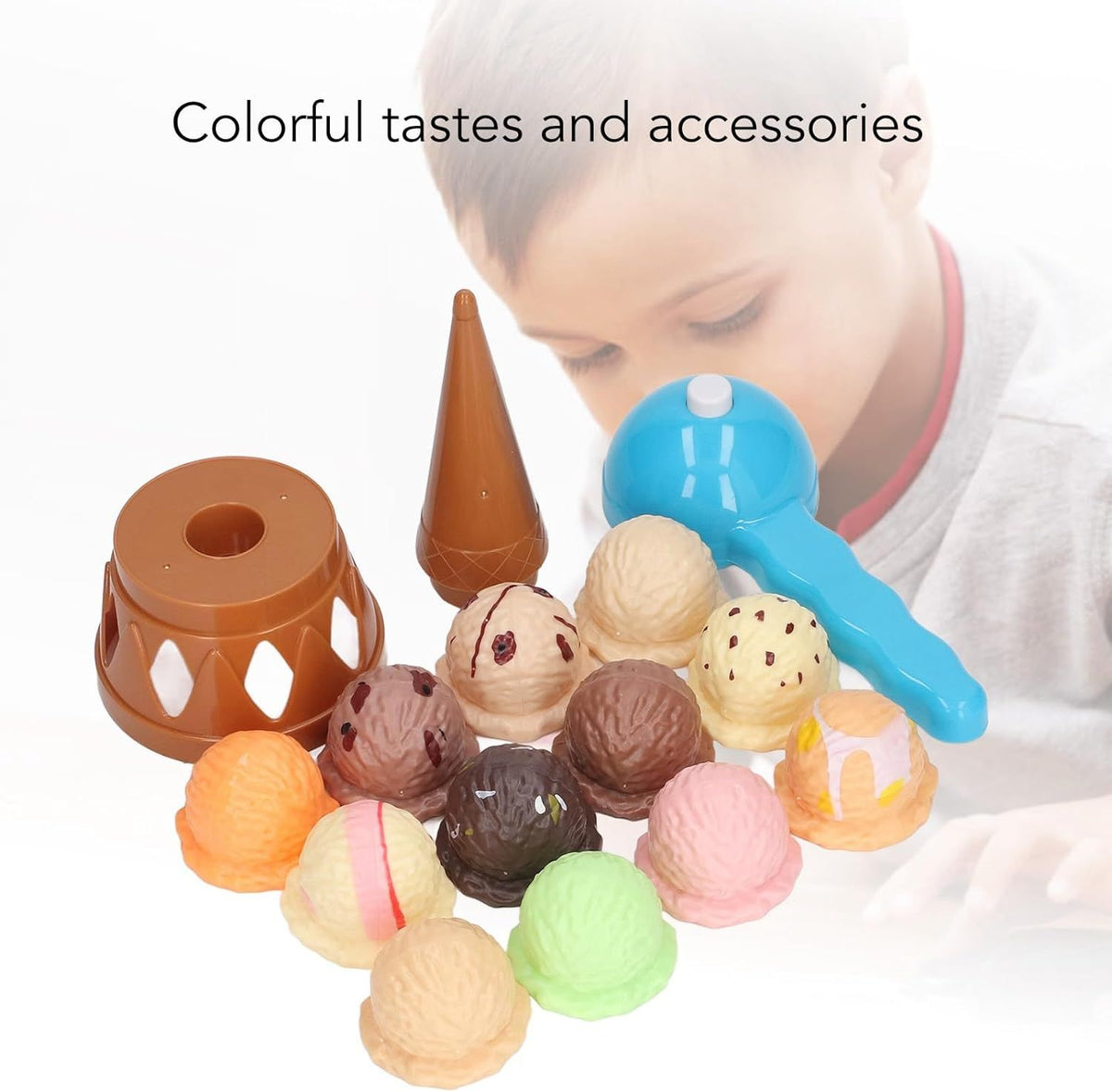 Ice Cream Balance Game Learning Pretend to Play Food Ice Cream Cone Playing Children's Table Game Ice Cream Folding