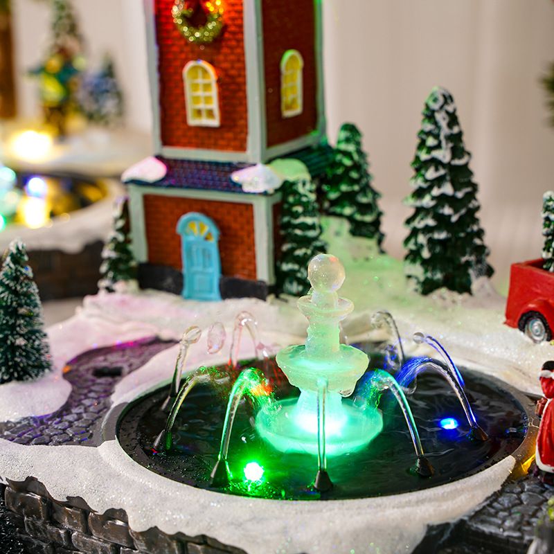 Christmas House Figurine Music Changing Snowman Art Crafts Decor For Christmas Holiday Party Desktop Decoration Christmas