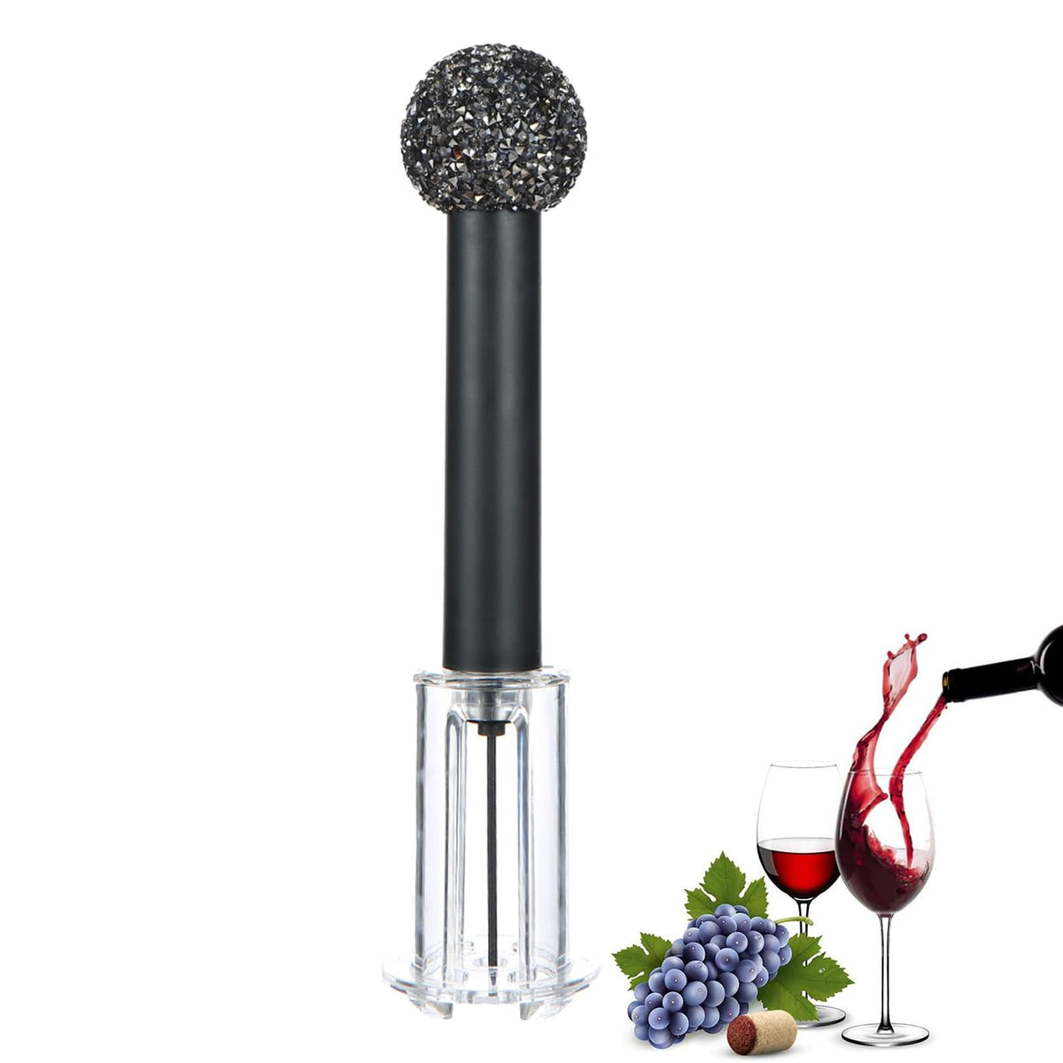 Cork Popper Electric Wine Opener Easy Air Pump Pressure Red Wine Bottle Opener Cork Remover Corkscrew Tools, Wine Cork Remover Pump