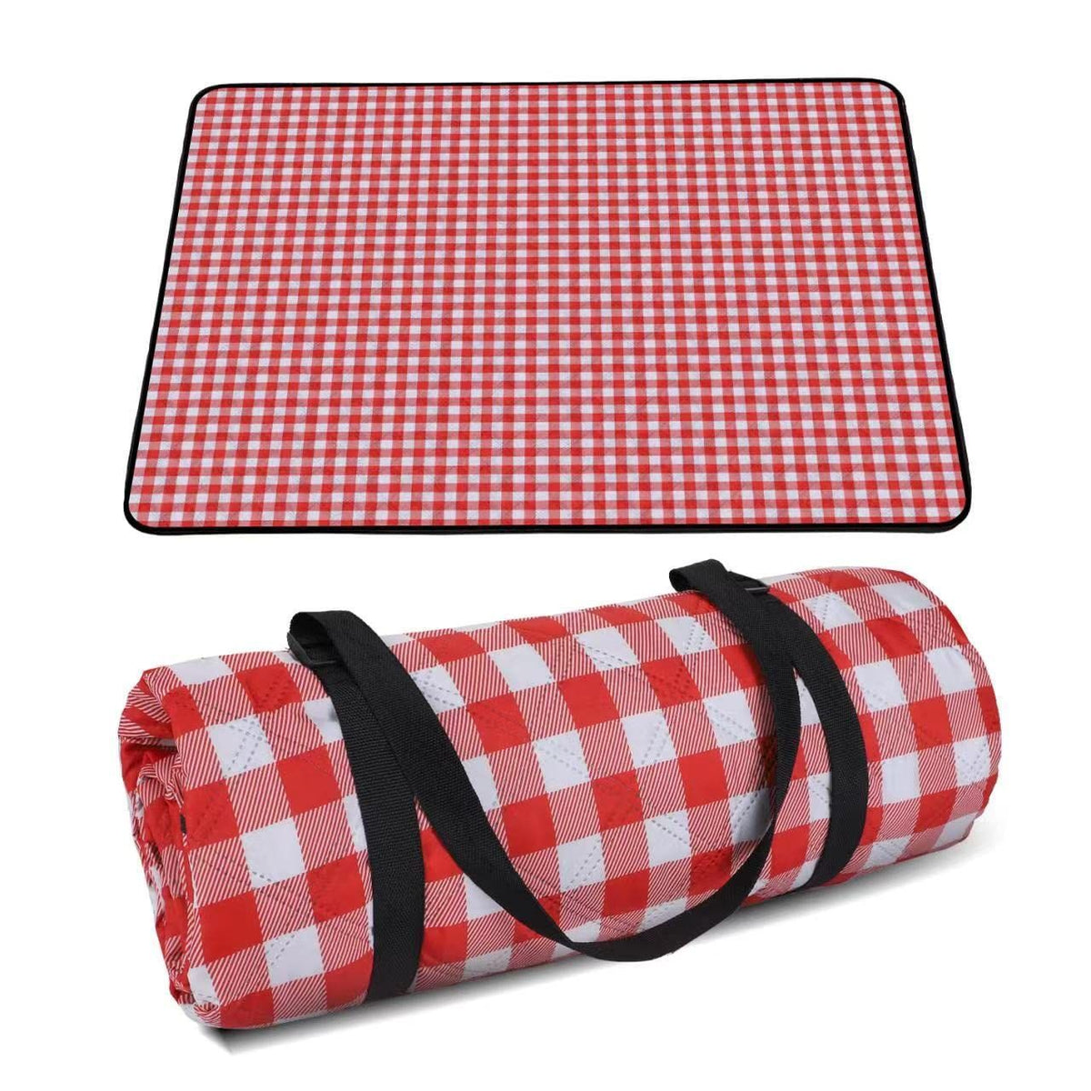 Picnic Blanket Outdoor Picnic Mat Water-Resistant Portable Beach Mat Folding Camping Mat Moisture-Proof Blanket(Red)