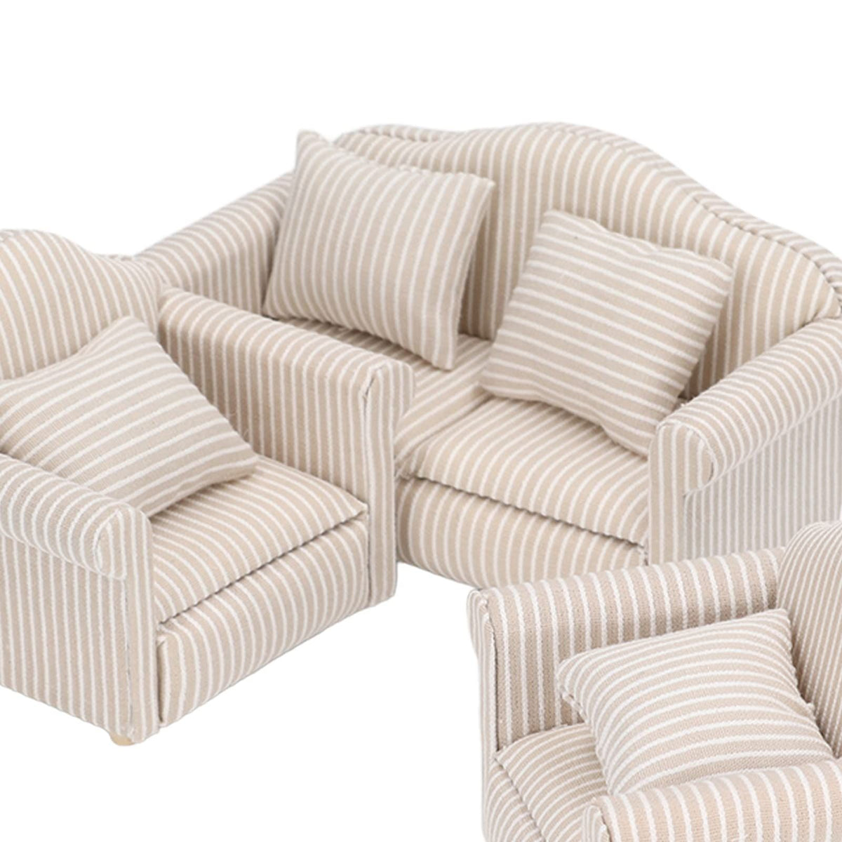 Dollhouse Couch 1:12 Scale Dollhouse Sofa Hand Crafted High Simulation Miniature Sofa for Dollhouse Accessories
