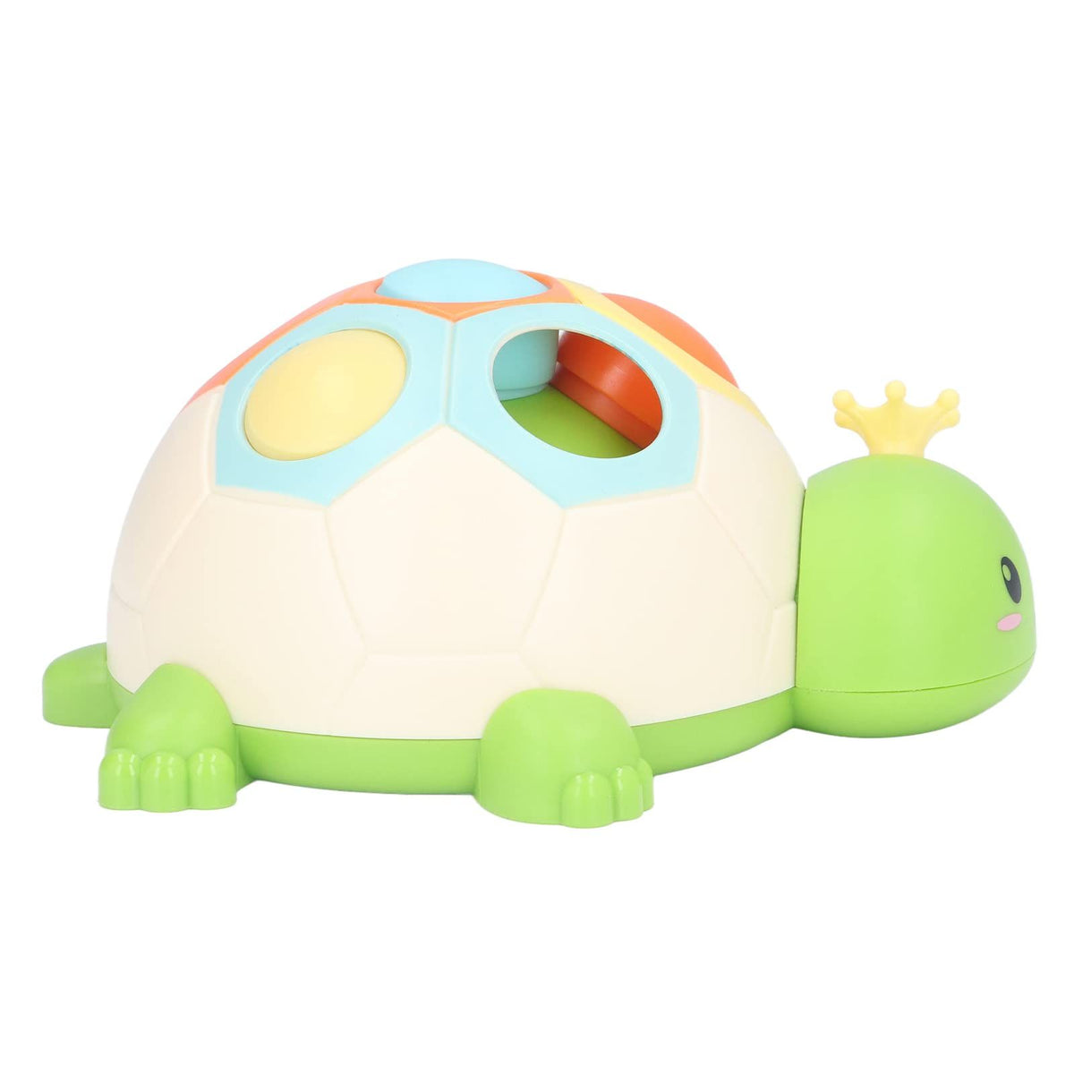 Sensory Hand Tortoise Toy 6 Holes 3 Movable Round Buttons Lovely Pressure Tortoise Toy Pressing the button hole turtle