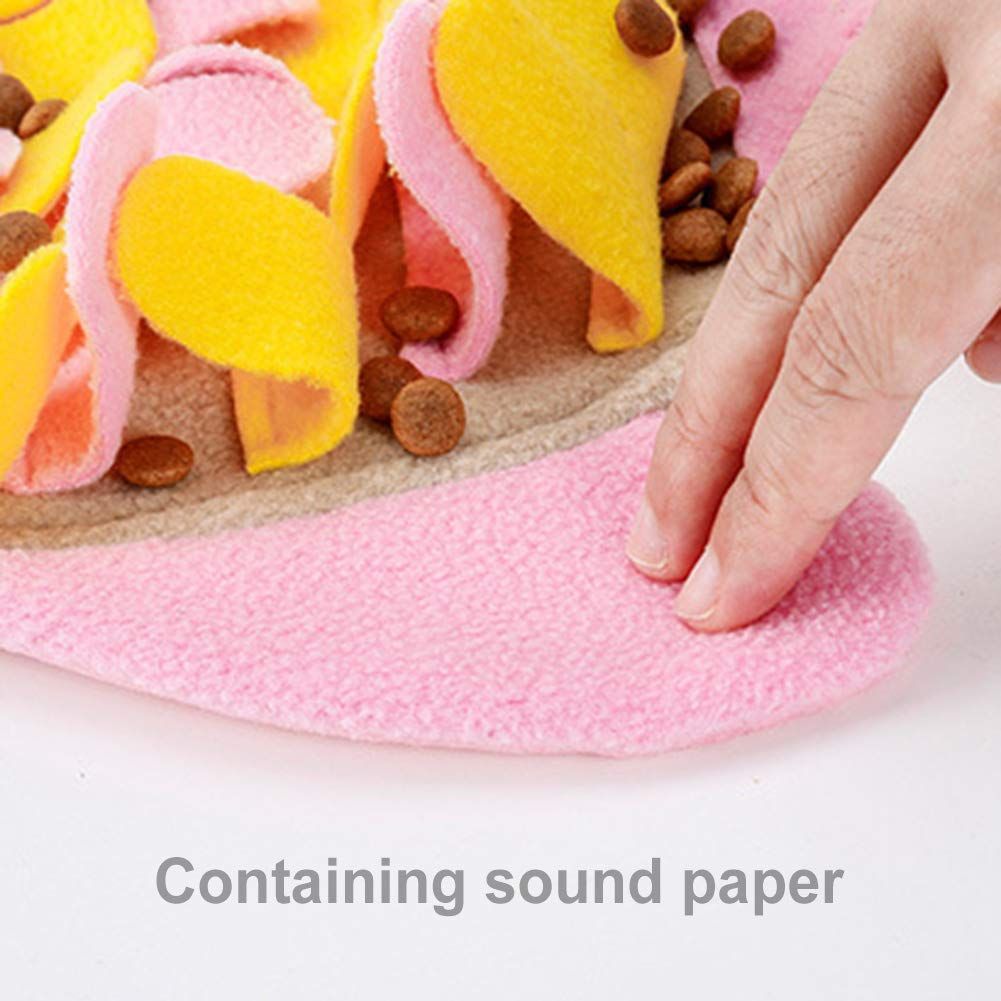 Sniffing Mat, Fish Shape Sniffing Mat Food Slow Feeding Release Stress Pet Dog Cat Blanket Toy Pink