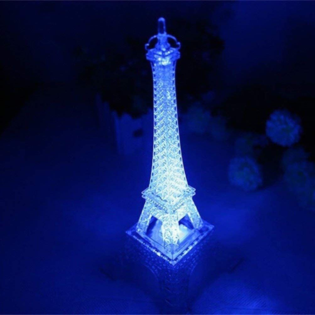 2pcs Eiffel Tower Night Lights LED Table Lamps Color Changing Lamps Eiffel Tower Ornaments for Living Room Bedroom Nursery Room
