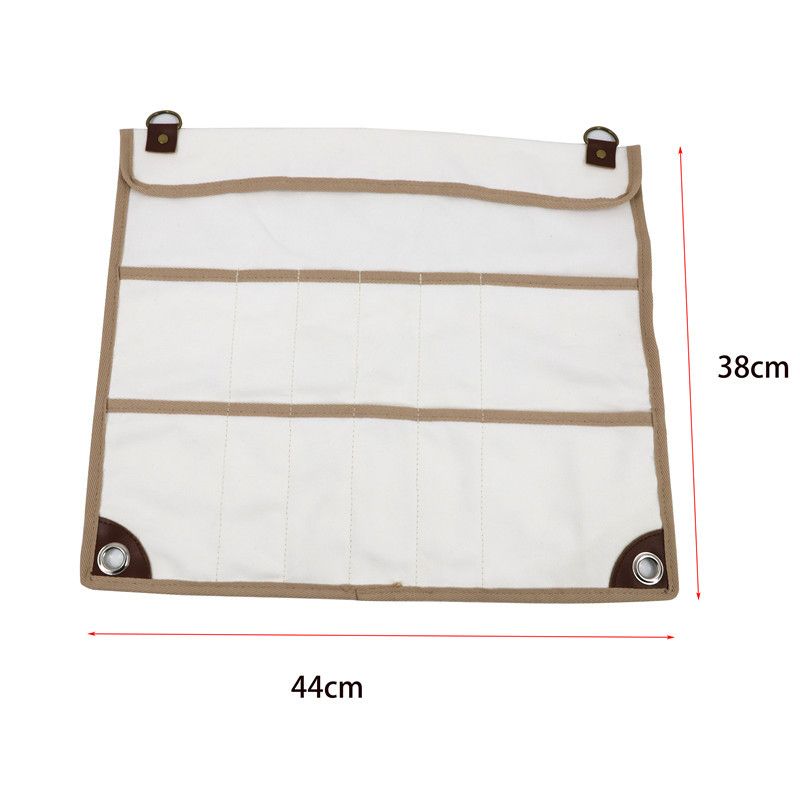 Tableware Storage Bag, Convenient Resistant Used Foldable Adjustable Multi Pocket Cutlery Bag, Spoon Fork Organizer