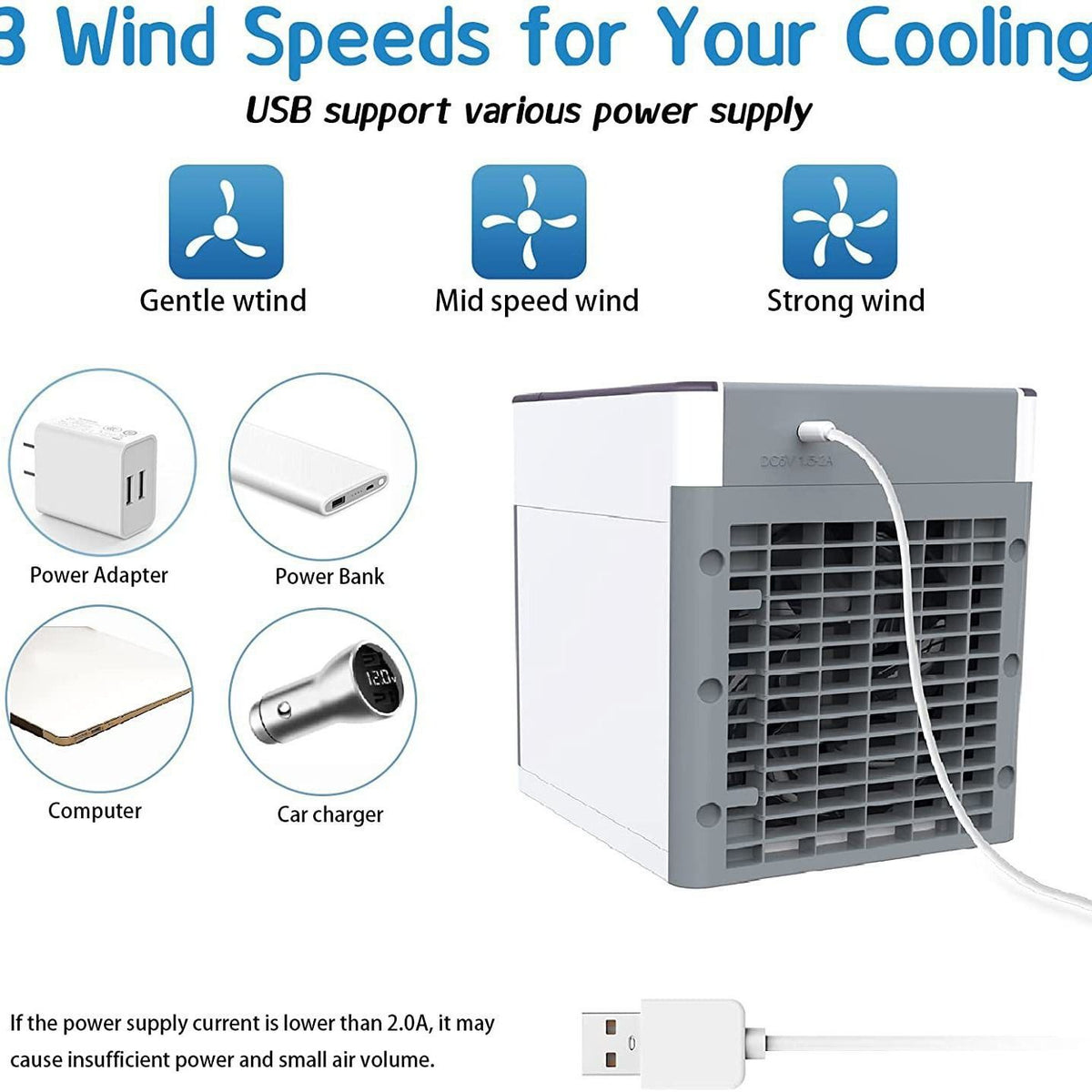 Portable Air Conditioners Mini Air Cooler Evaporative Conditioner Fan Cooling cold fan Desktop Mini