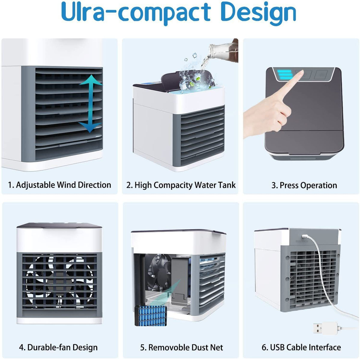 Portable Air Conditioners Mini Air Cooler Evaporative Conditioner Fan Cooling cold fan Desktop Mini