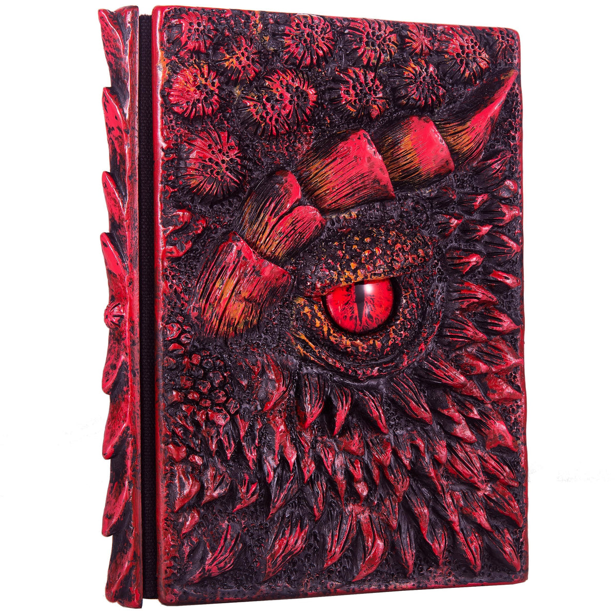 3D Dragon Eye Embossed Journal,Resin Engraving Notebook,notebook for Dragon Lovers ，Blank Paper,Gift,A5 Size (Red)
