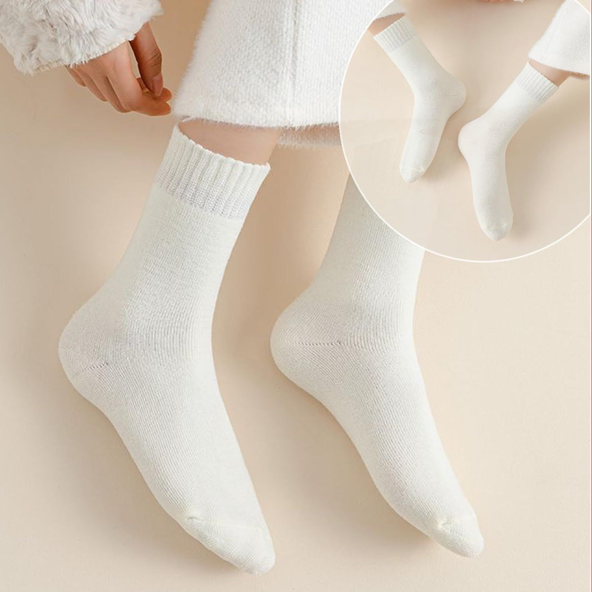 Warm Women Ankle Winter Thermal Boot Socks Cute Christmas Cotton Slipper Crew Sock 6 Pairs snug & stretch,Warm & Stylish