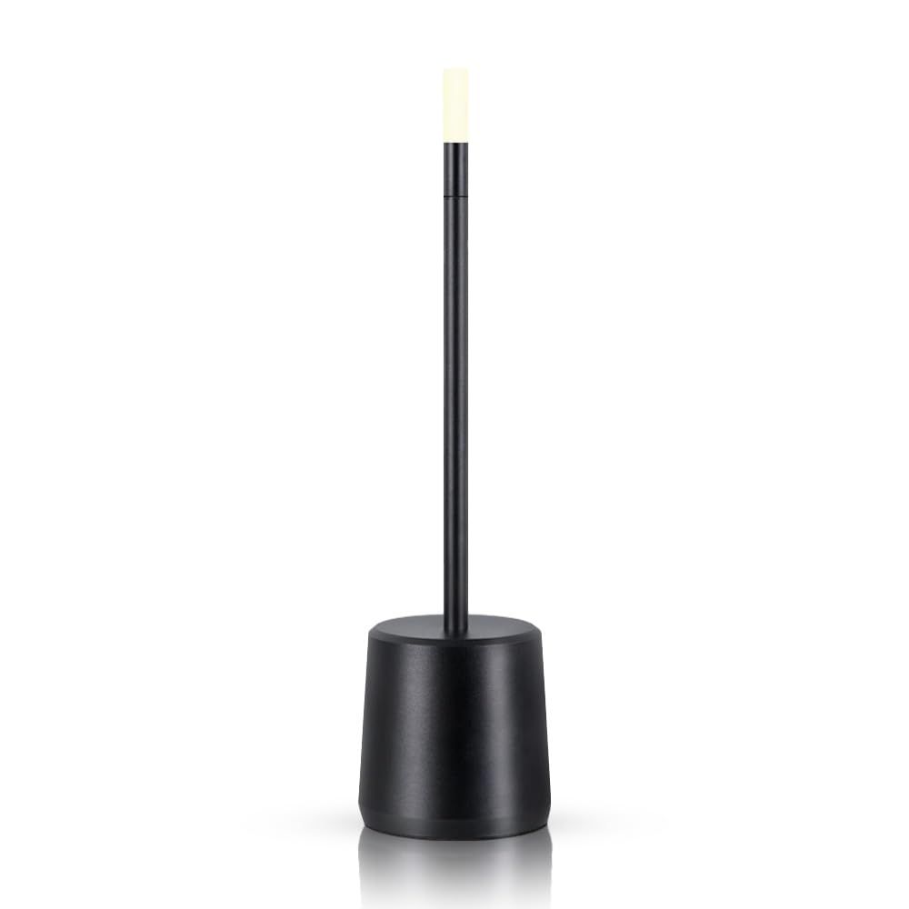 Portable LED Metal Table Lamp - 3-Color Touch Control LED Desk Lamp for Bedroom Nightstand,Night Light for Kids Nursery (Black)