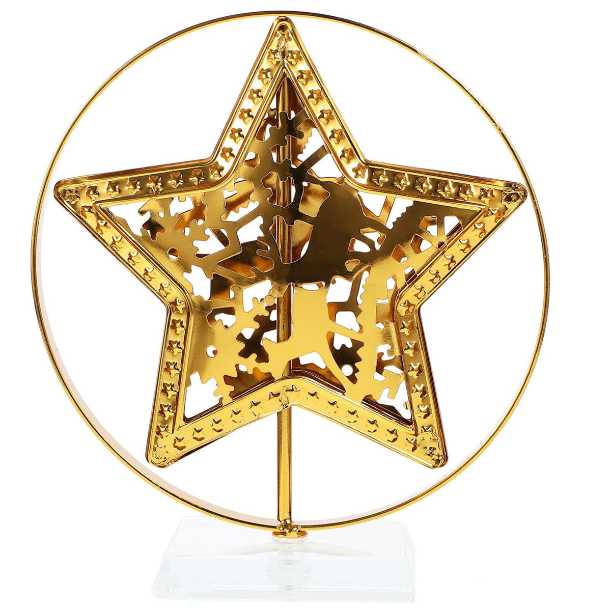 Christmas Table Ornaments Gold Star Shaped Holiday Centerpiece Christmas Desktop Decoration Christmas Table Sign Decor