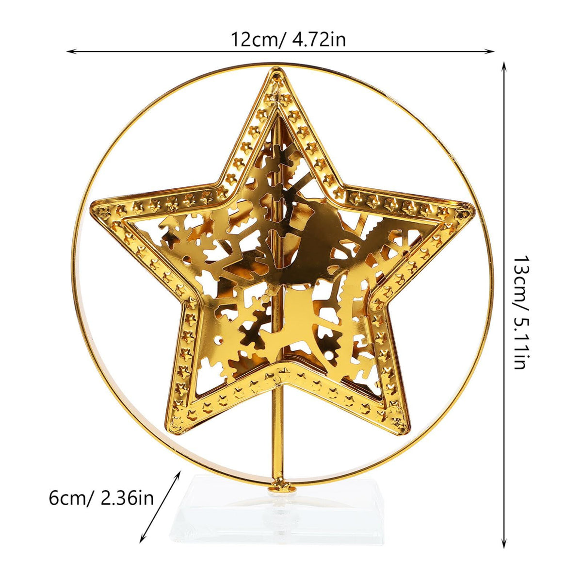 Christmas Table Ornaments Gold Star Shaped Holiday Centerpiece Christmas Desktop Decoration Christmas Table Sign Decor