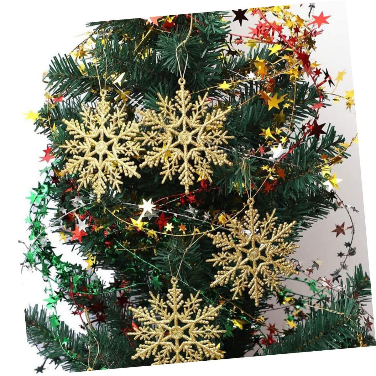 6pcs Christmas Snowflake Pendant Xmas Party Supplies Christmas Table Scatter Confetti Dining Room Table Decor Xmas Snowflake