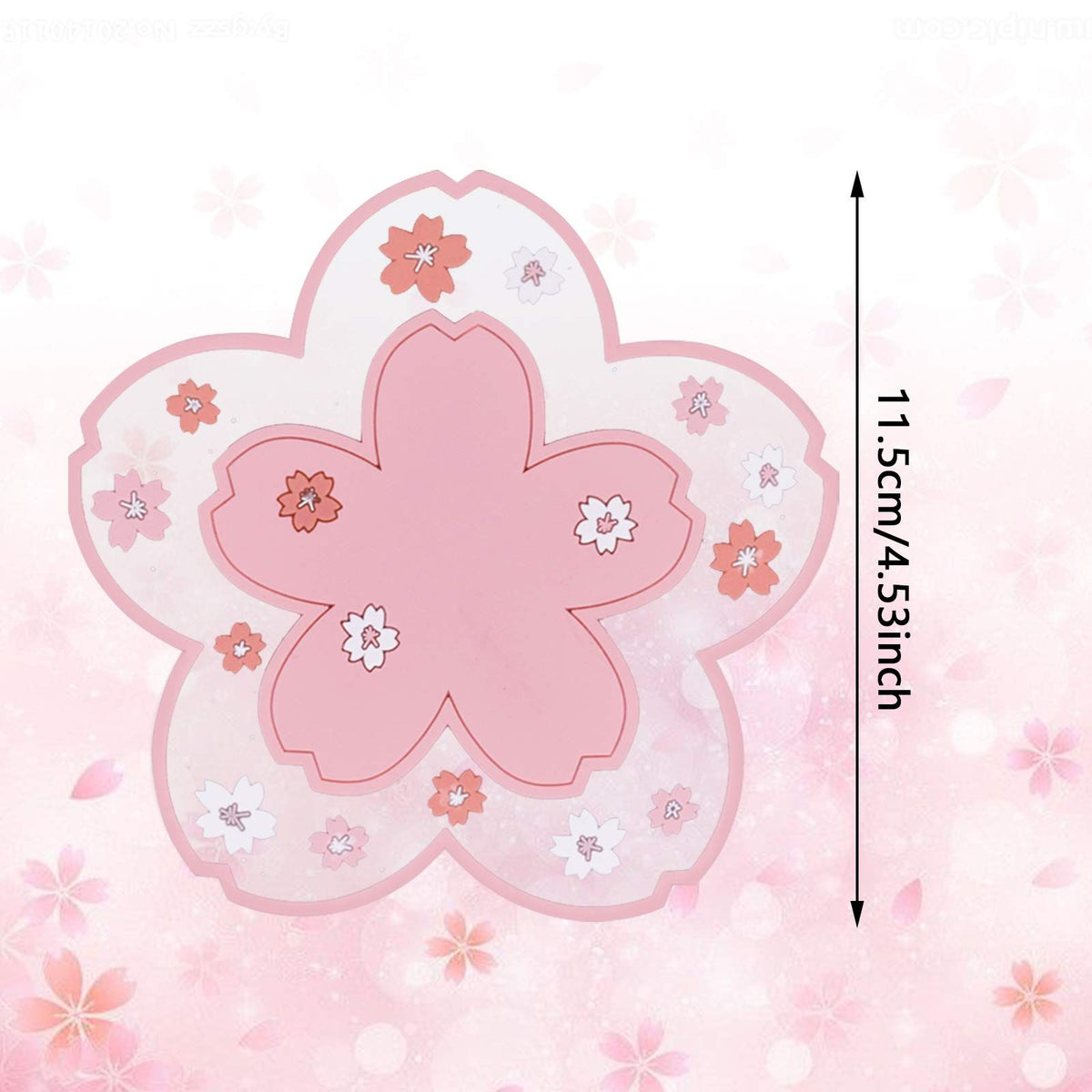 2 PCS Sakura Cup Coaster, Decor Cup Placemat, Cute Kitchen Pot Bowl Pad Placemat, Cherry Blossom Coaster, Table Cup Mat
