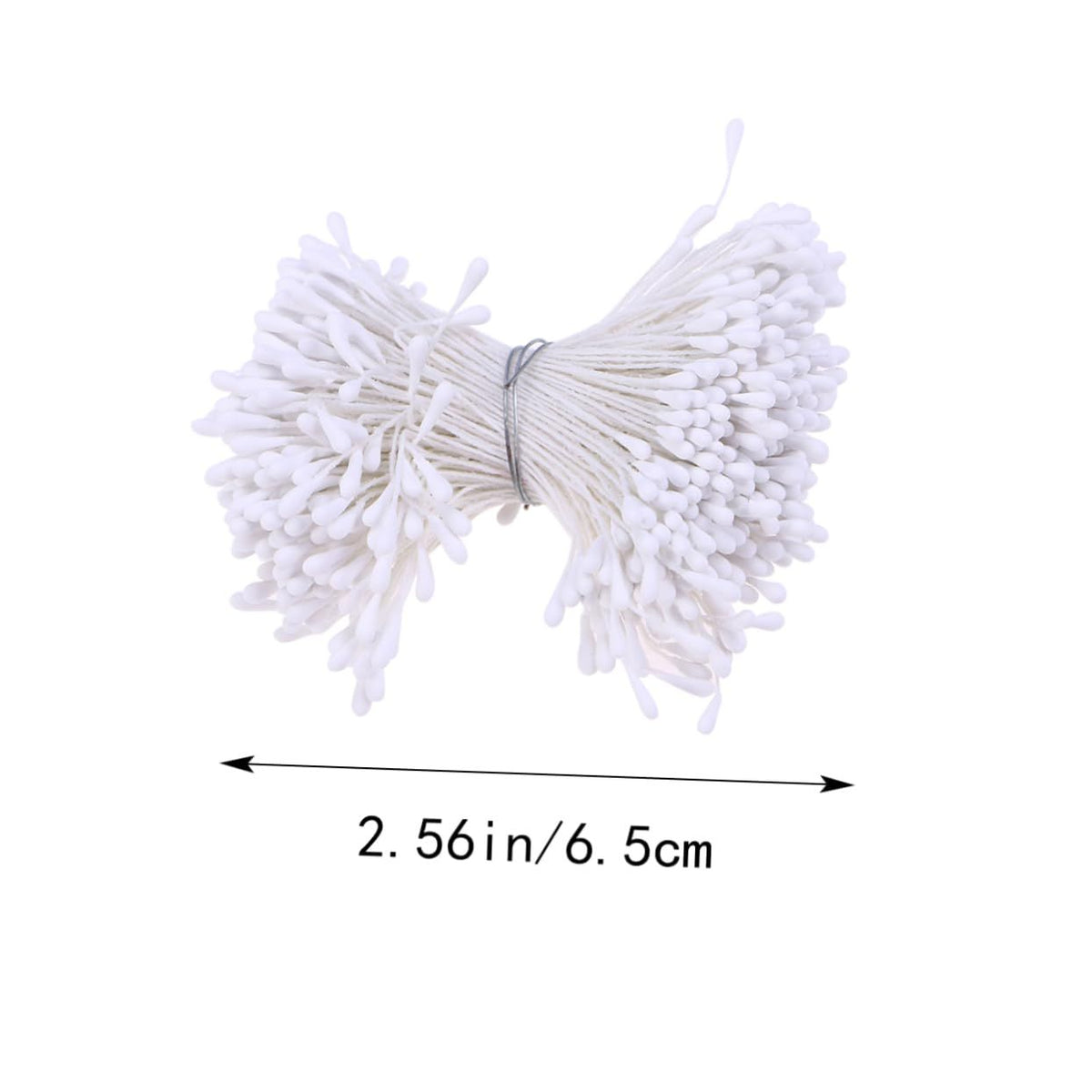 Flower Stamens 1 Bundles of 280-300 Stems Pearl Stamens for Scrapbooking Pistil Cake Decoration Craft DIY, 2.17-Inch, White